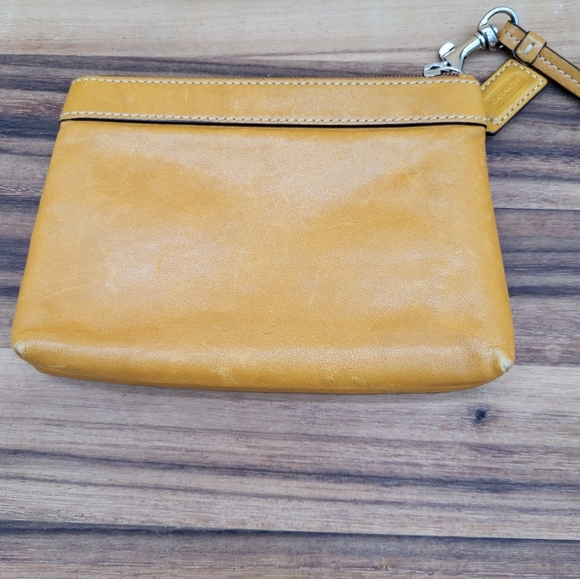 Coach Tan Leather Wristlet with Removable Strap - Picture 2 of 10